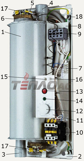 Чертеж электрокотла ЭВАН С1 15 кВт